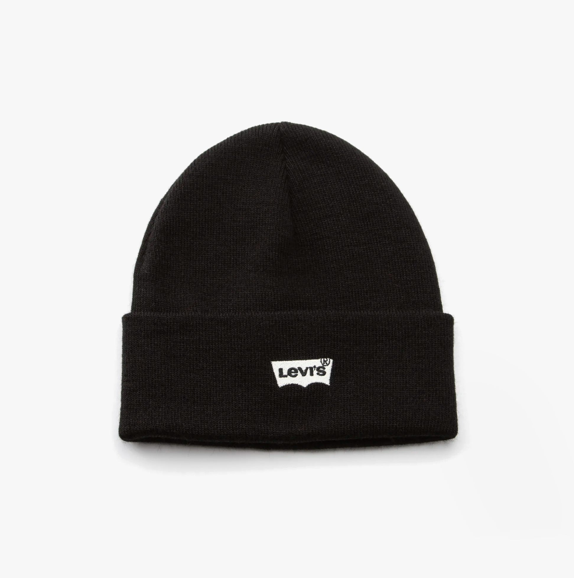 Levi's BATWING EMBROIDERED SLOUCHY BEANIE Mens Black