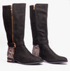 Lotus HARPER Womens Boots Black Microfibre/Snake