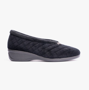 Lotus EADIE Womens Slippers Black