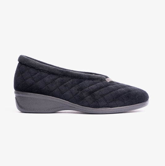Lotus EADIE Womens Slippers Black