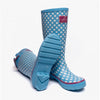Lunar POLKA DOT Womens Rubber Wellingtons Blue