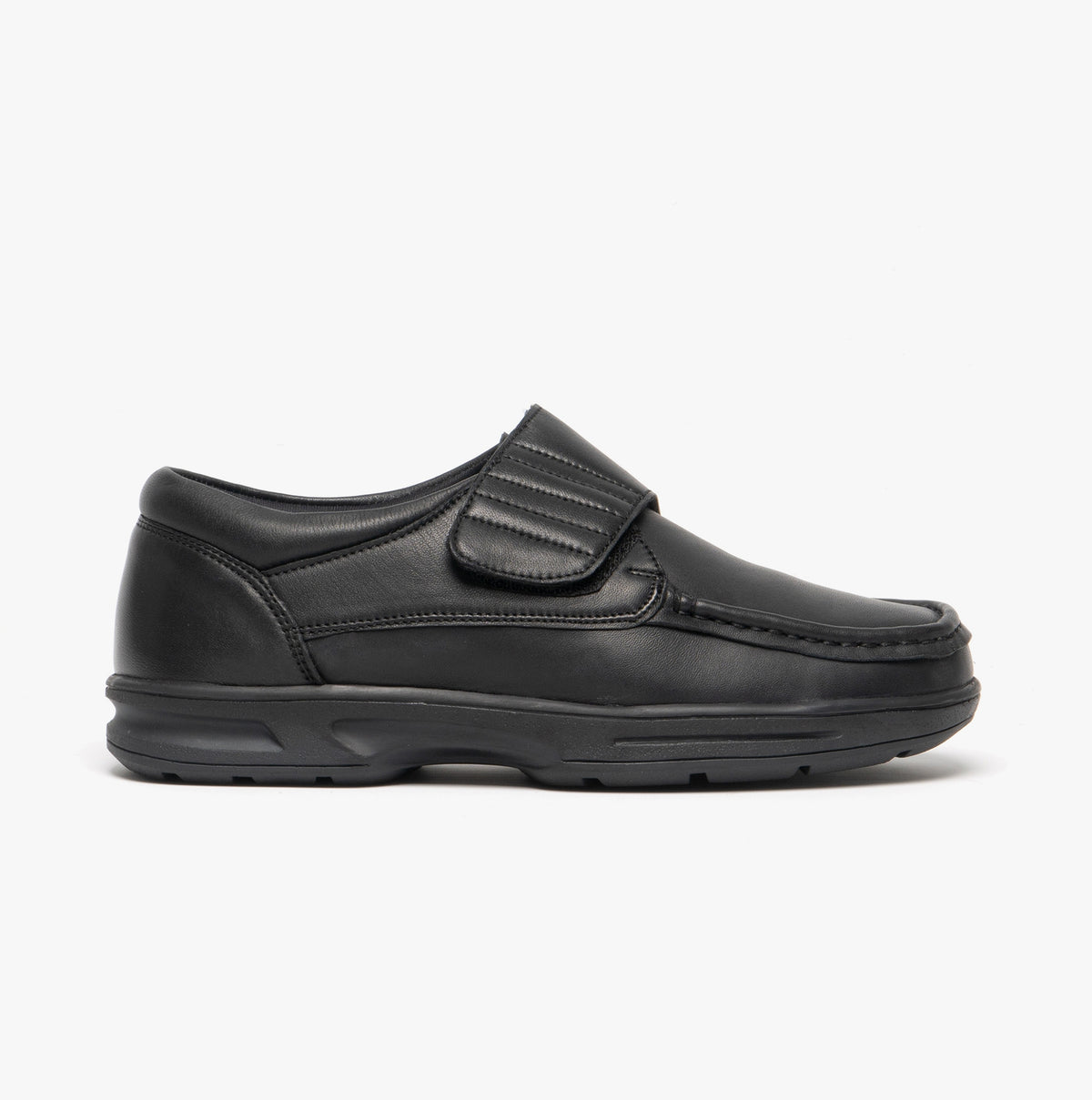 Dr Keller TEXAS Mens Leather Comfort Fit Shoes Black