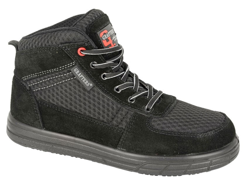 Grafters TERRY Mens Safety Boots Black
