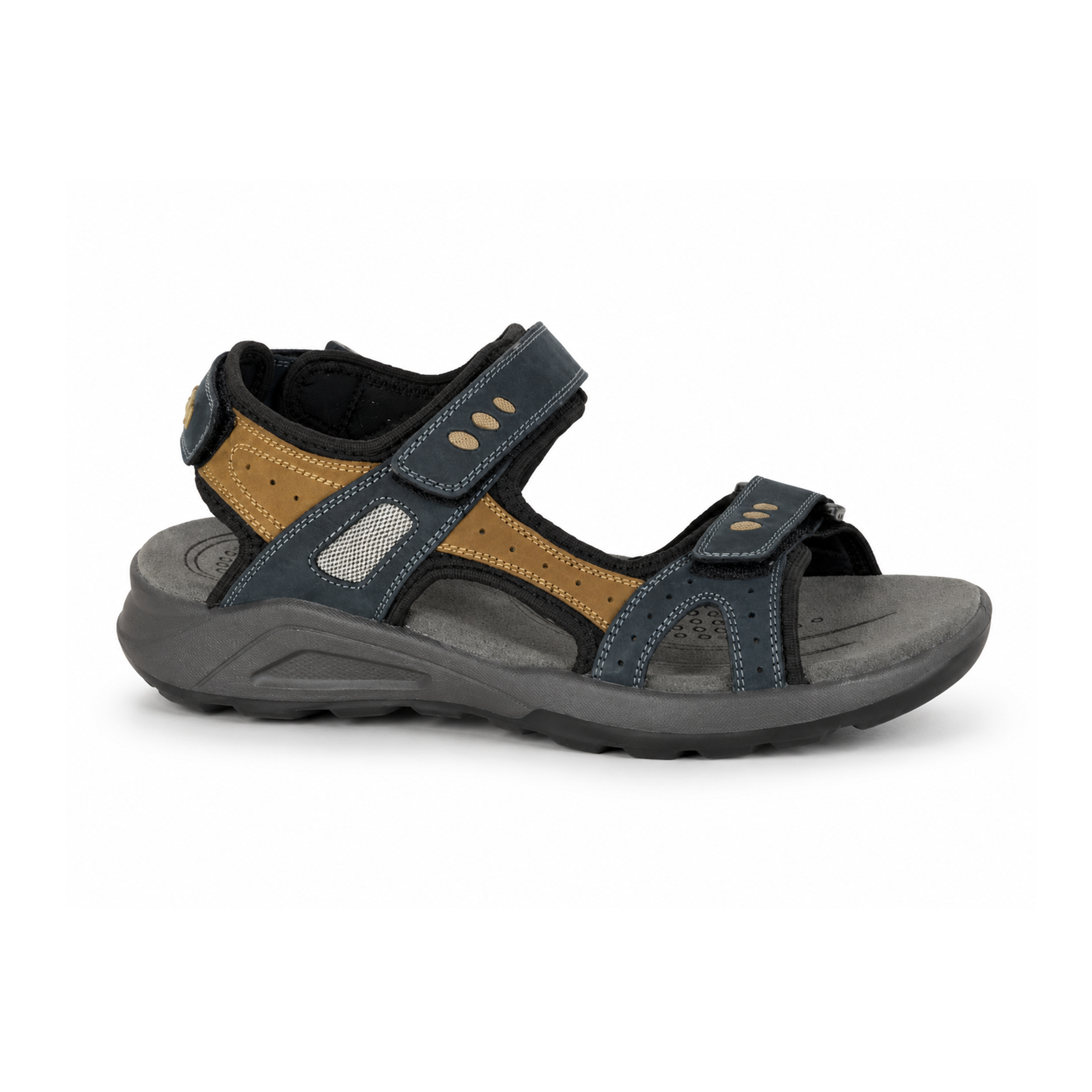 Roamers M953 Mens Hiking & Trail Sandals Navy/Grey