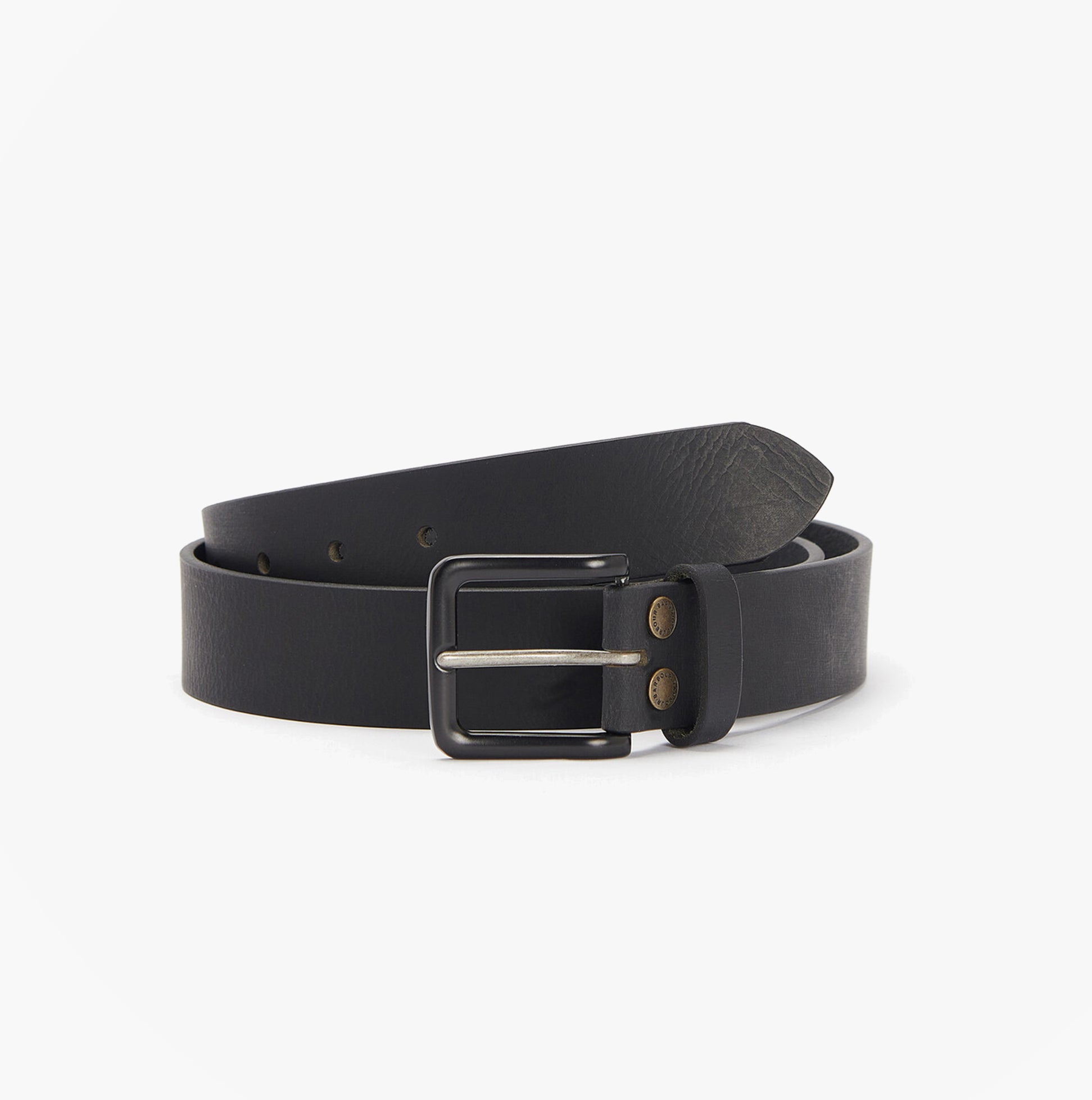 Barbour DOUBLE RIVET Mens Belt Black