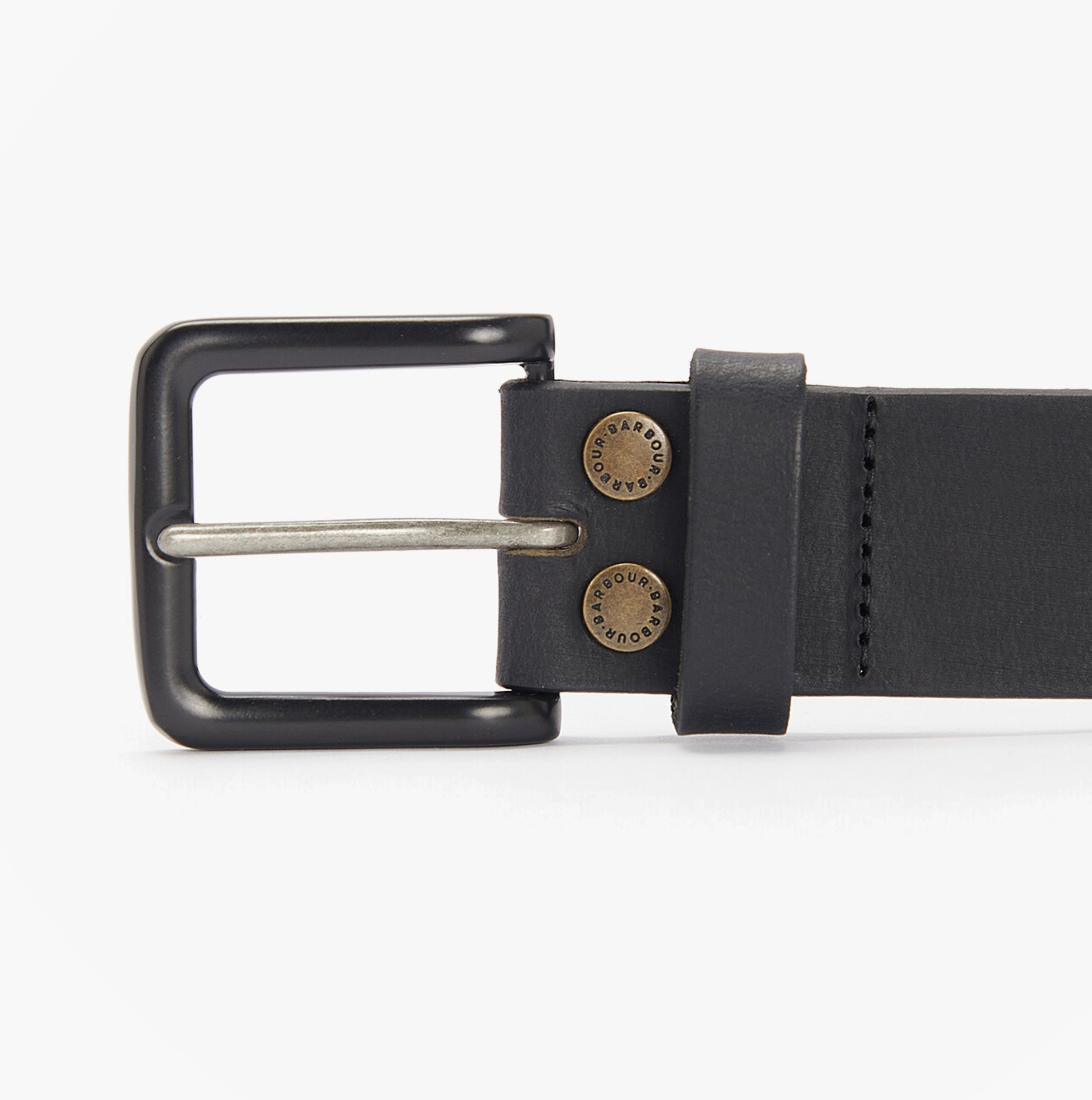 Barbour DOUBLE RIVET Mens Belt Black