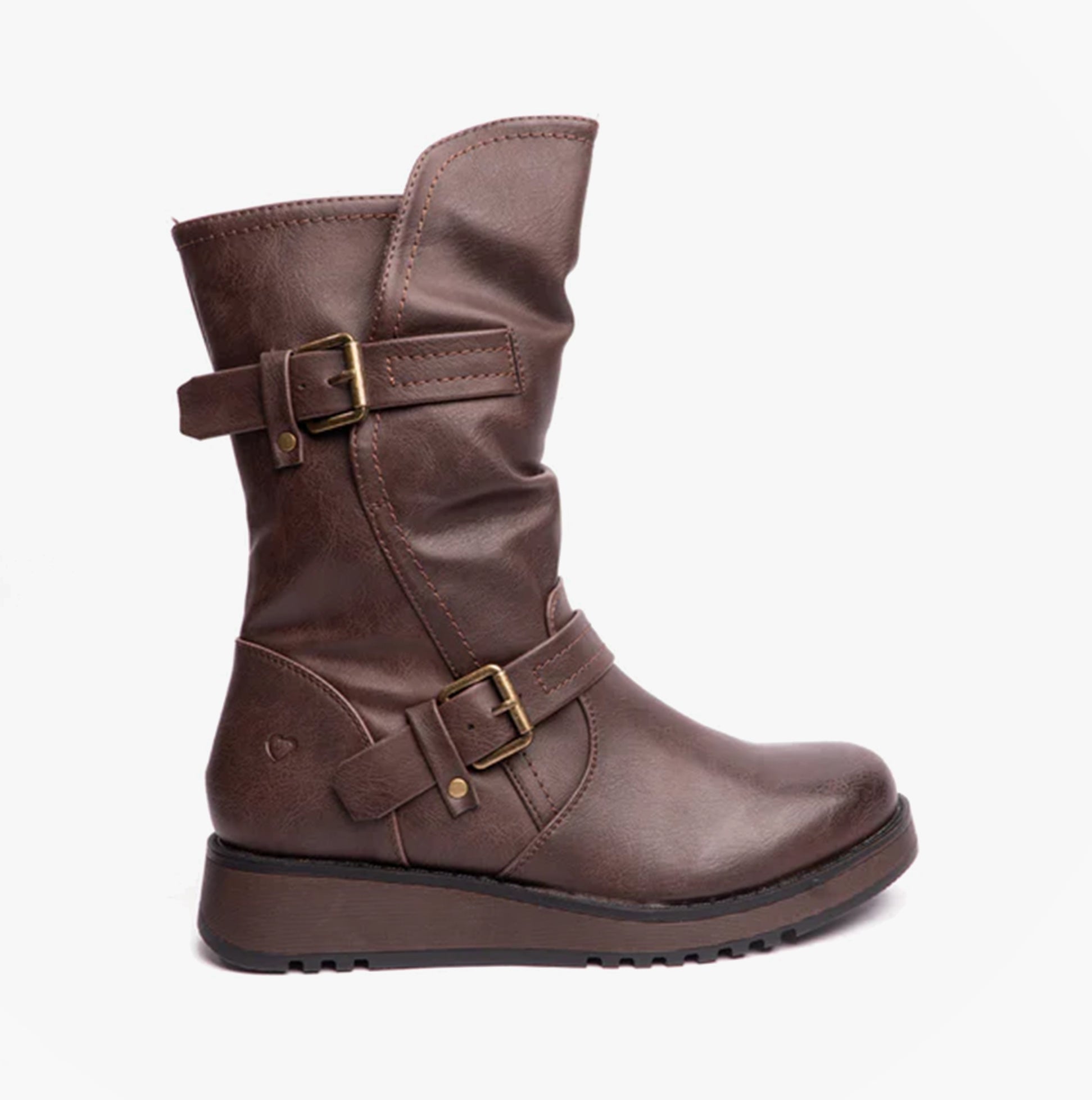 HANNAH4 Womens Biker Boots Chocolate