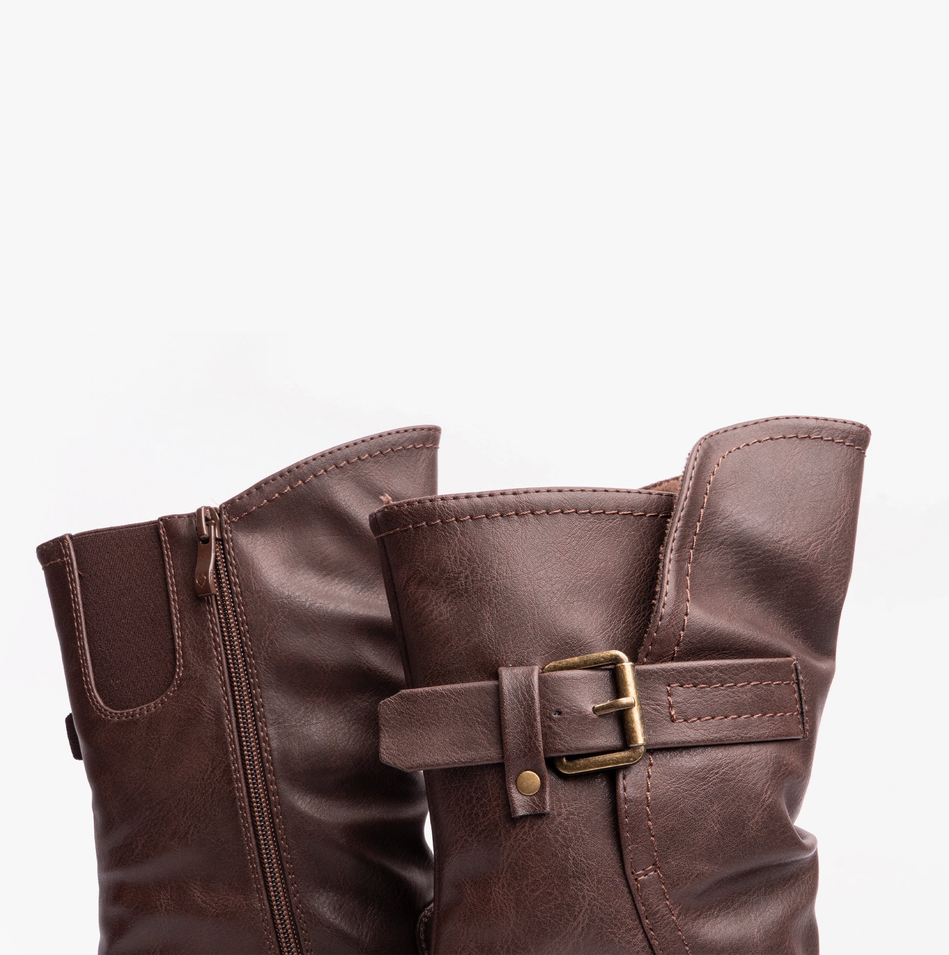 HANNAH4 Womens Biker Boots Chocolate