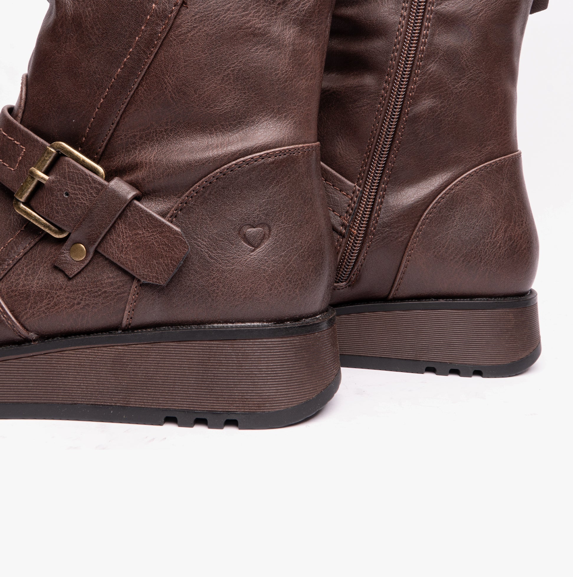 HANNAH4 Womens Biker Boots Chocolate