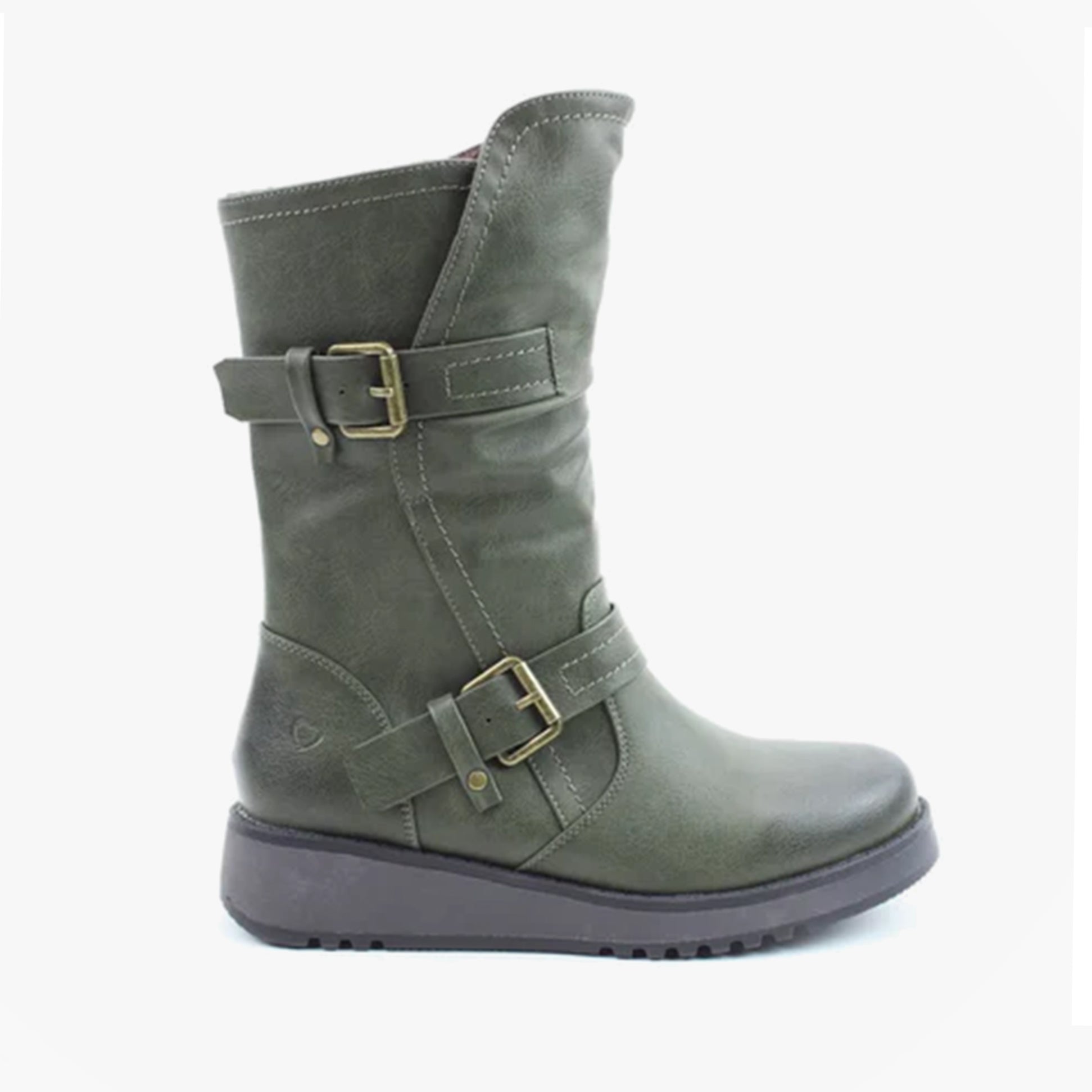 HANNAH4 Womens Biker Boots Khaki