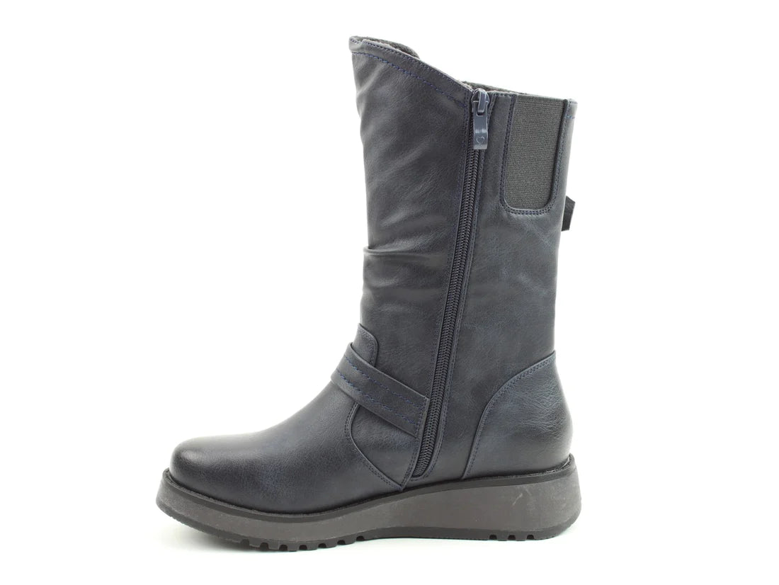 HANNAH4 Womens Biker Boots Navy