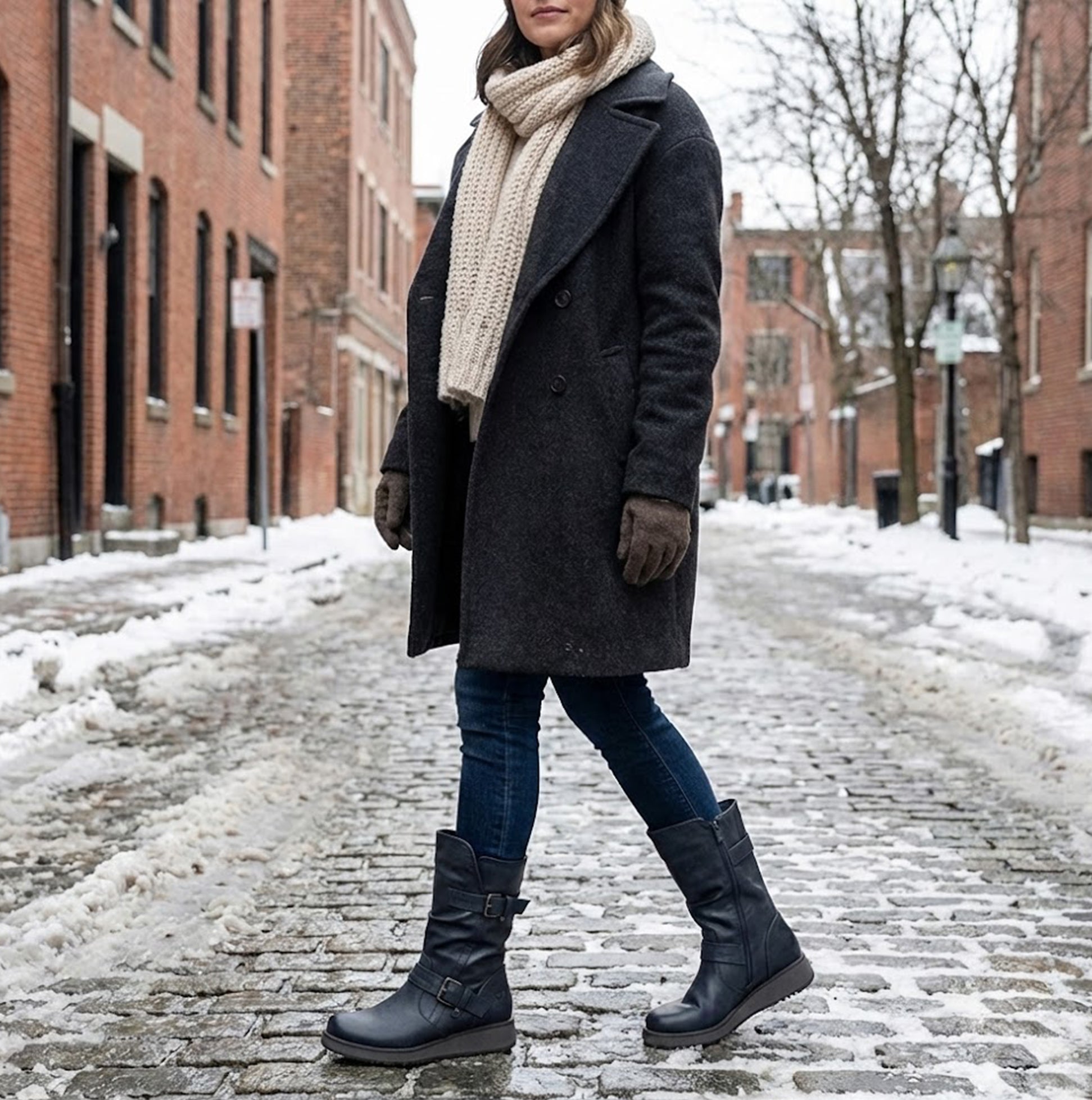 HANNAH4 Womens Biker Boots Navy