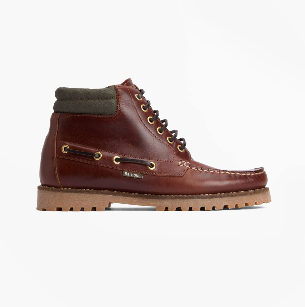 Barbour TILLER Mens Moccasin Boots Mahogany