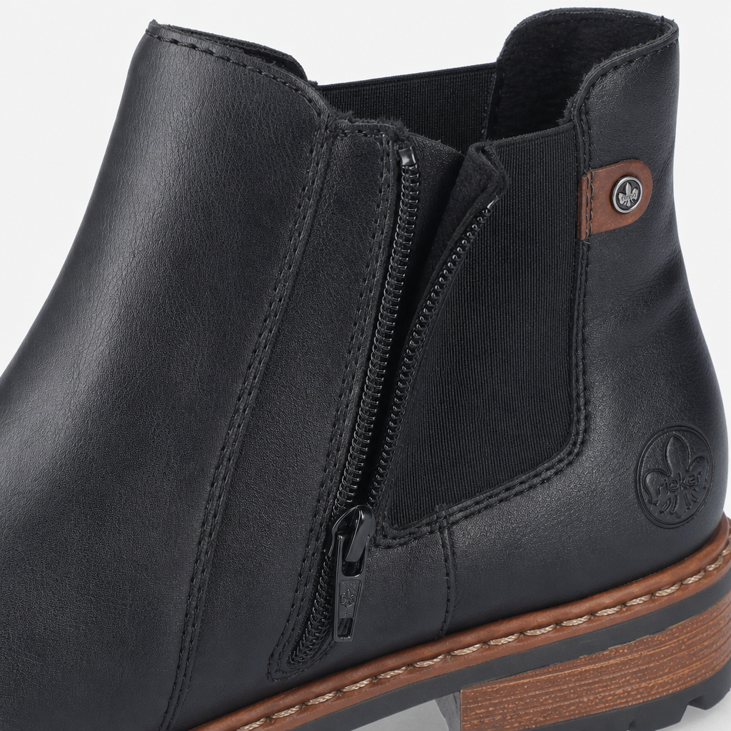 Rieker Z9354 Womens Ankle Boots Black/Mahogany