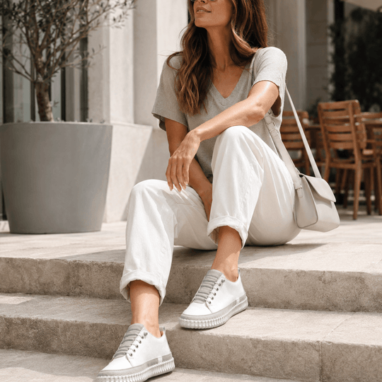 Mod Comfys KATIE Womens Casual Shoes White/Mint