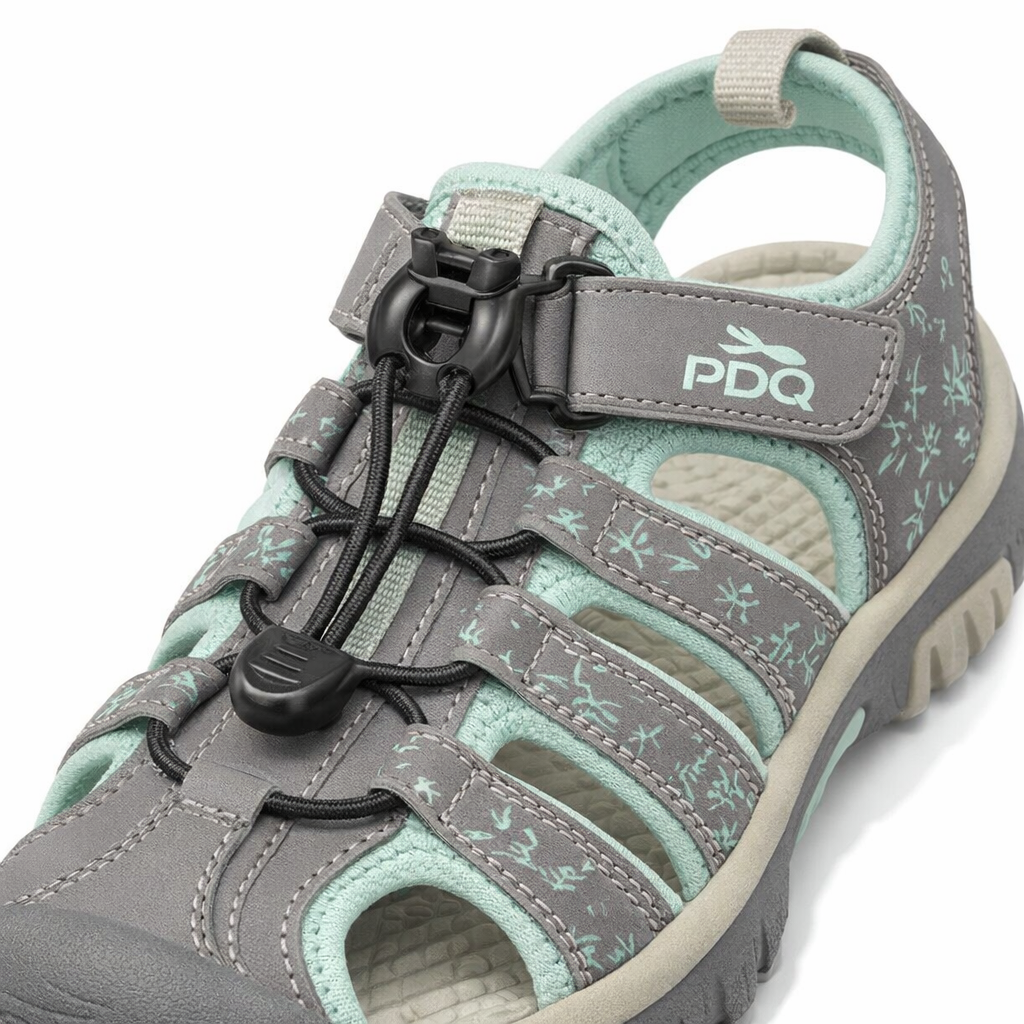 PDQ MILLIE Womens Hiking & Trail Sandals Grey/Mint