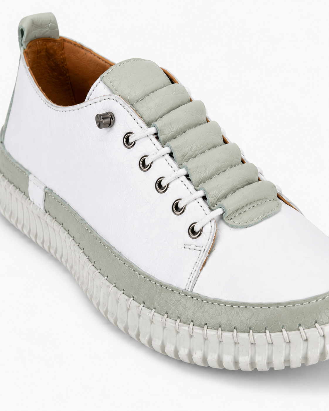 Mod Comfys KATIE Womens Casual Shoes White/Mint