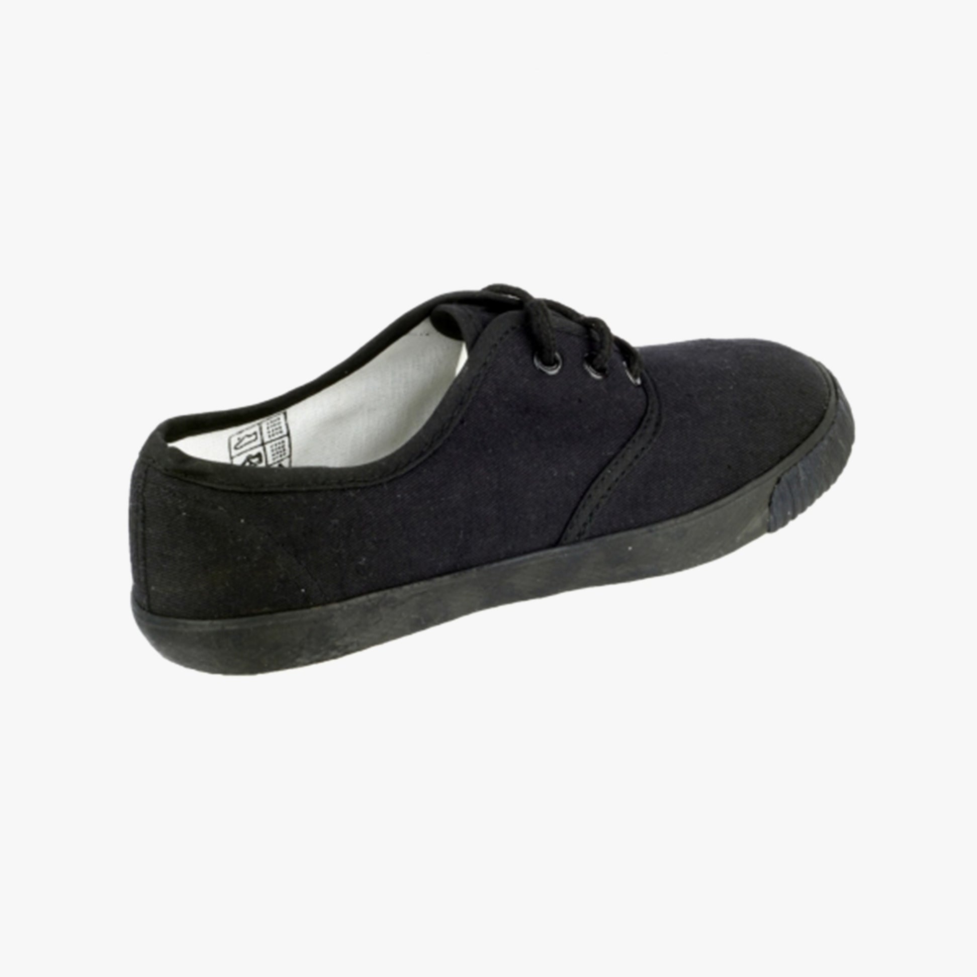 Mirak 6061 Unisex Canvas Lace Plimsolls Black