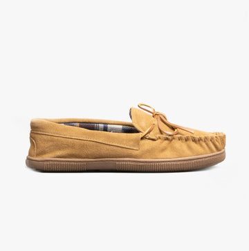 Mirak ALBERTA Mens Moccasin Slippers Beige