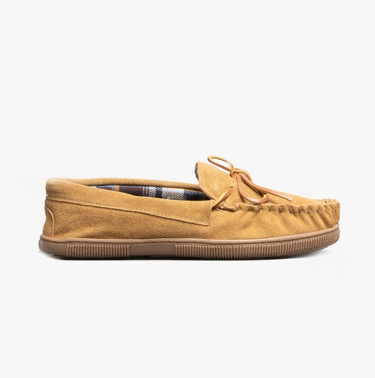 Mirak ALBERTA Mens Moccasin Slippers Beige