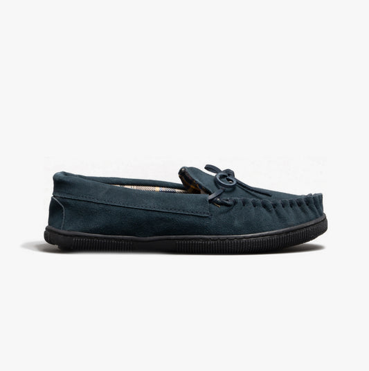 Mirak ALBERTA Mens Moccasin Slippers Navy