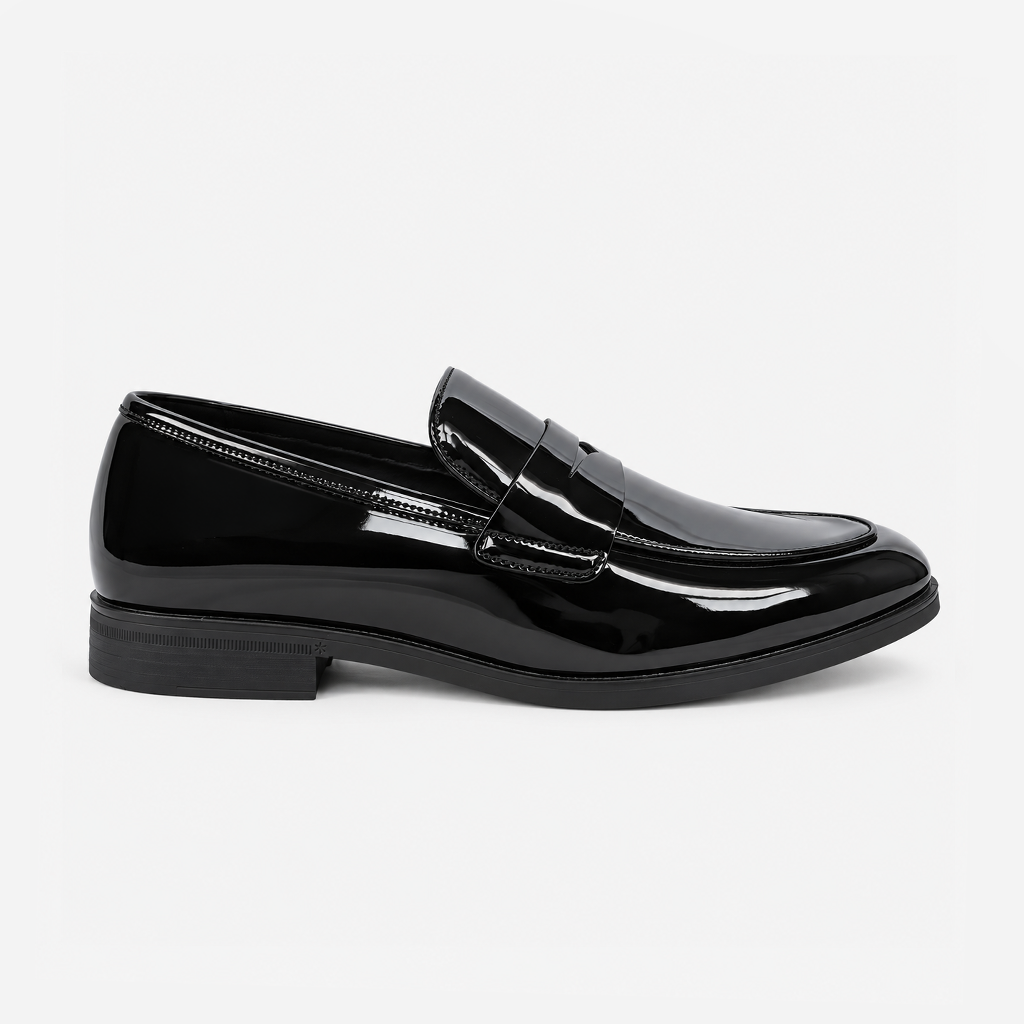 Mister Carlo ALFIE Mens Loafer Shoes Black Patent