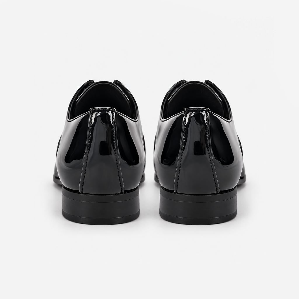 Mister Carlo OWEN Mens Derby Shoes Black Patent