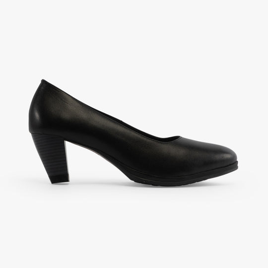 Mod Comfys JULIETTA Womens Leather Court Shoes Black