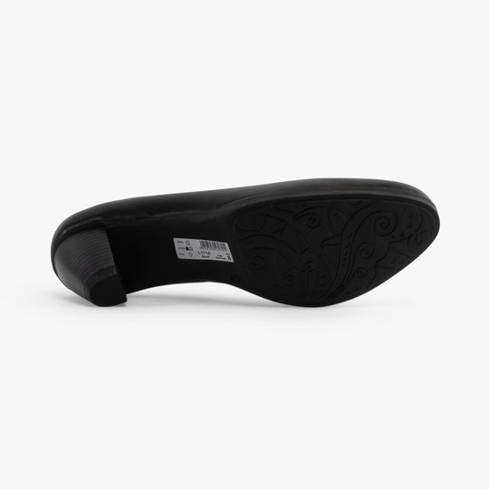Mod Comfys JULIETTA Womens Leather Court Shoes Black