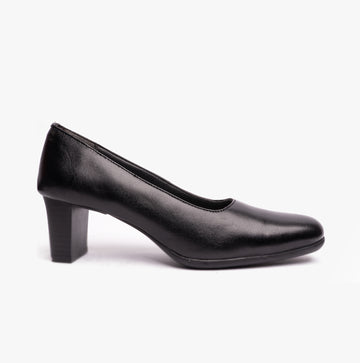 Mod Comfys CELIAS Womens Leather Court Shoes Black