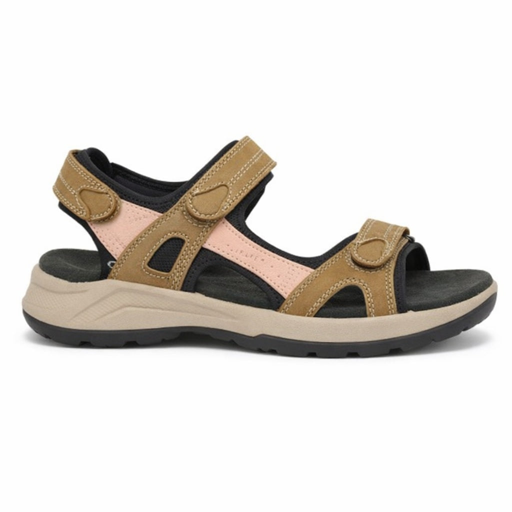 Mod Comfys L813 Womens Hiking & Trail Sandals Taupe/Pink