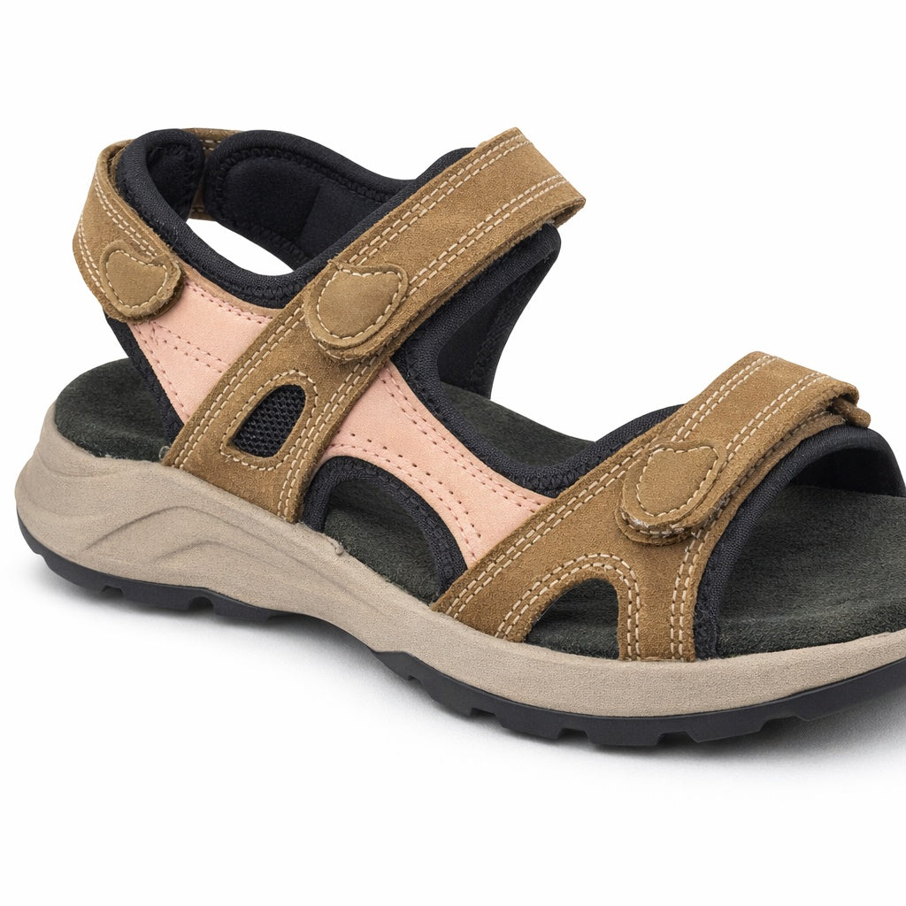 Mod Comfys L813 Womens Hiking & Trail Sandals Taupe/Pink