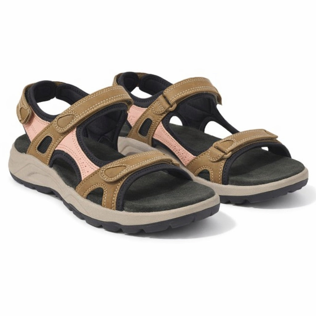 Mod Comfys L813 Womens Hiking & Trail Sandals Taupe/Pink