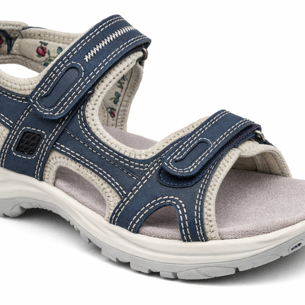 Mod Comfys JESS Womens Ankle Strap Sandals Denim Blue
