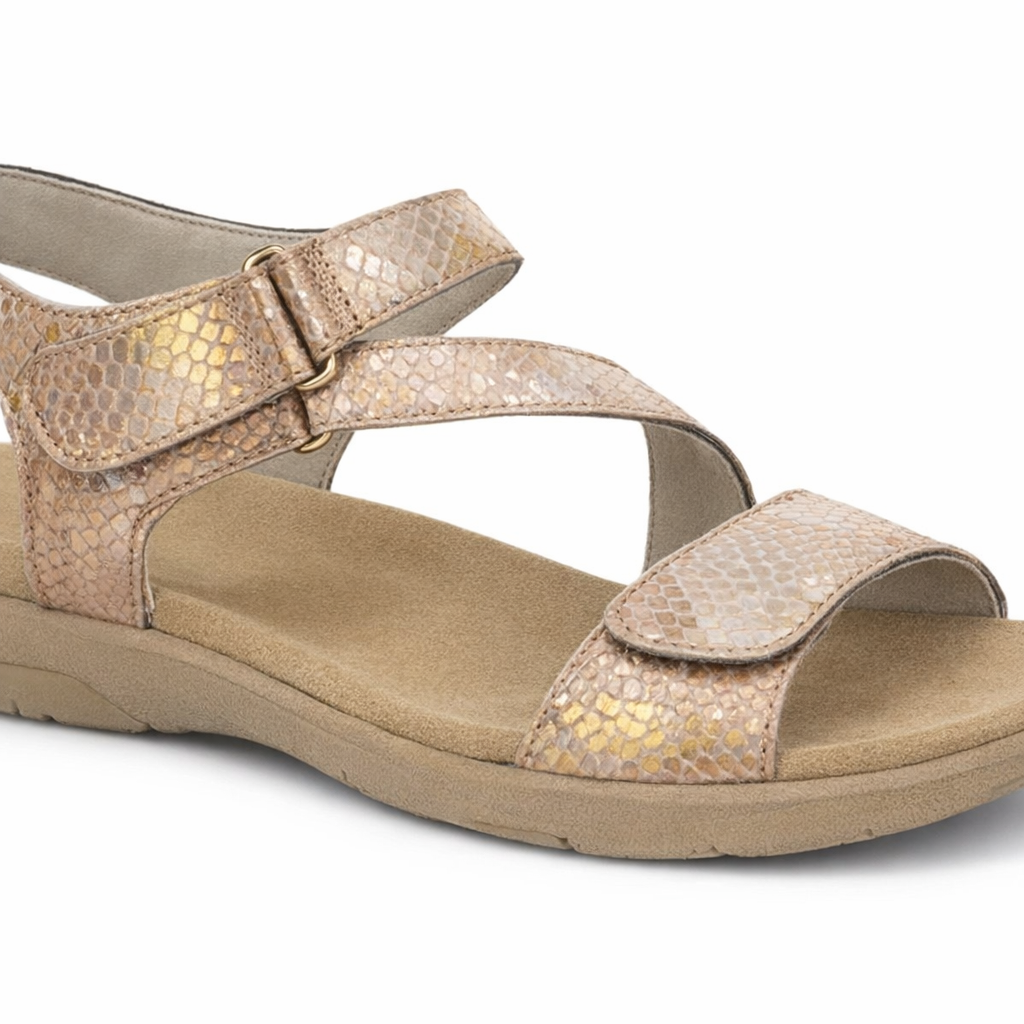 Mod Comfys GISELLE Womens Ankle Strap Sandals Beige