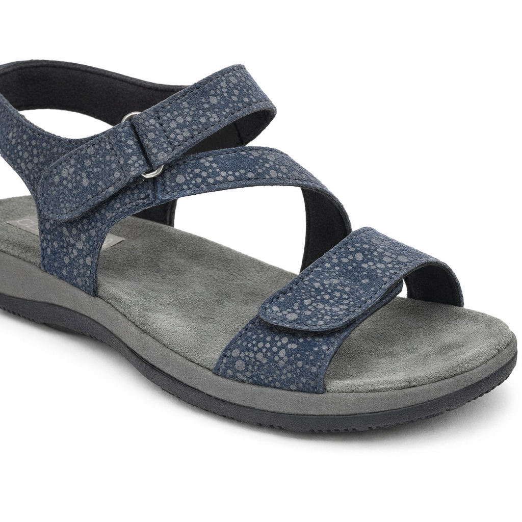 Mod Comfys GISELLE Womens Ankle Strap Sandals Navy