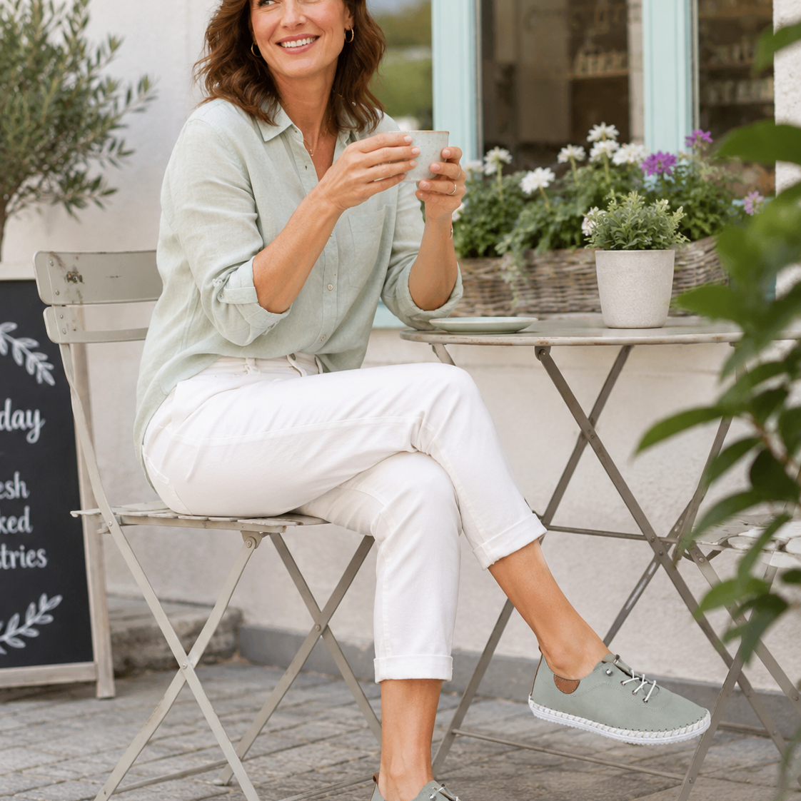 Mod Comfys GWEN Womens Casual Shoes Mint Green