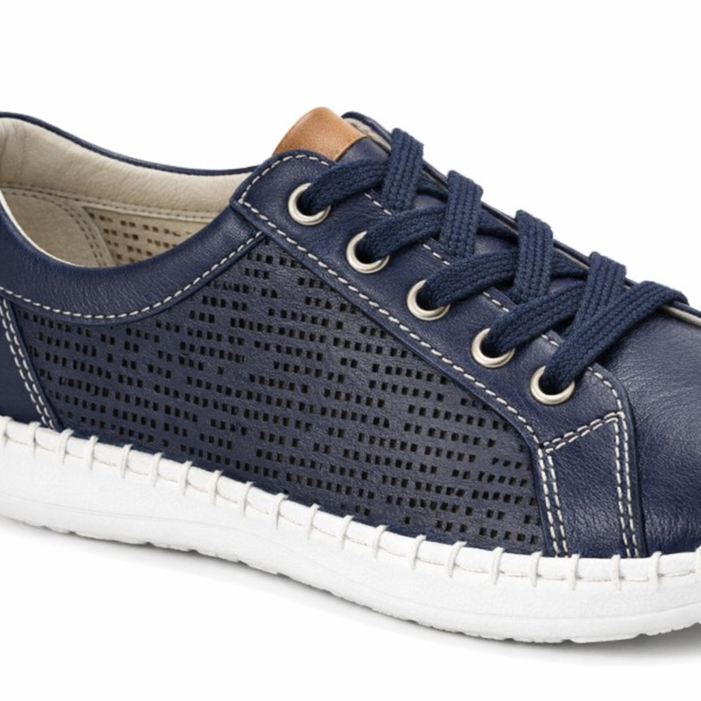 Mod Comfys SIENNA Womens Casual Shoes Navy Blue