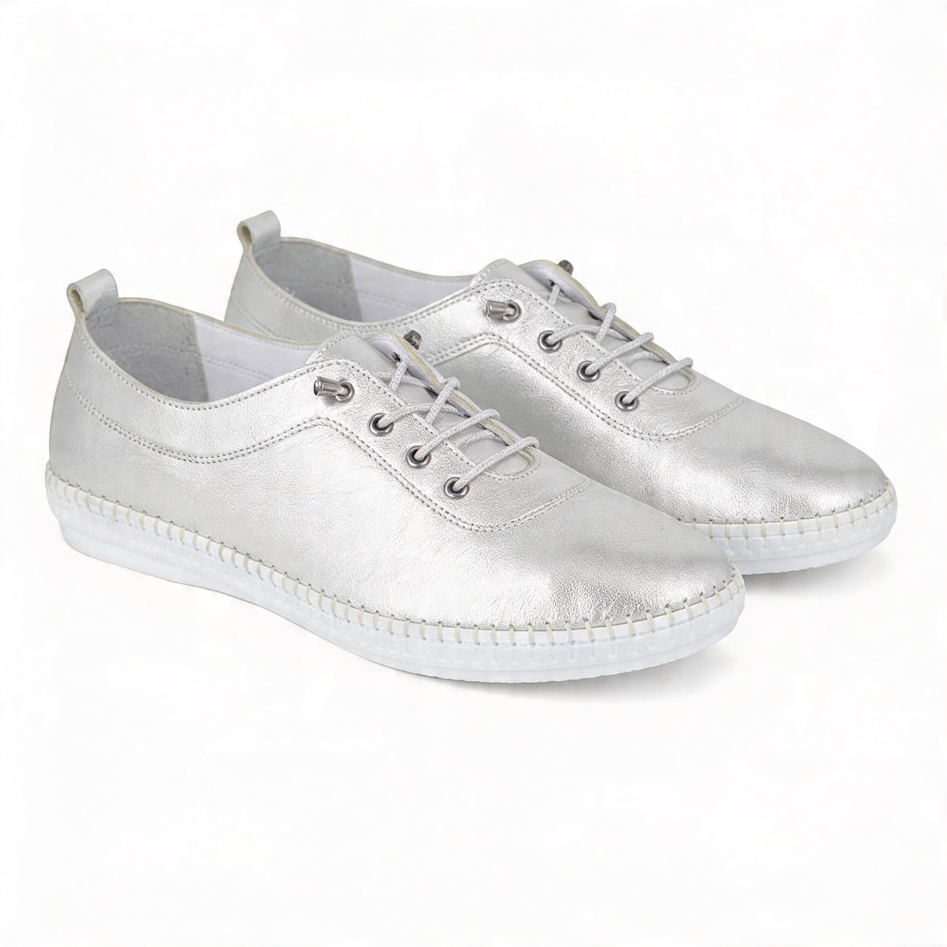 Mod Comfys LOUISE Womens Comfort Shoes Silver