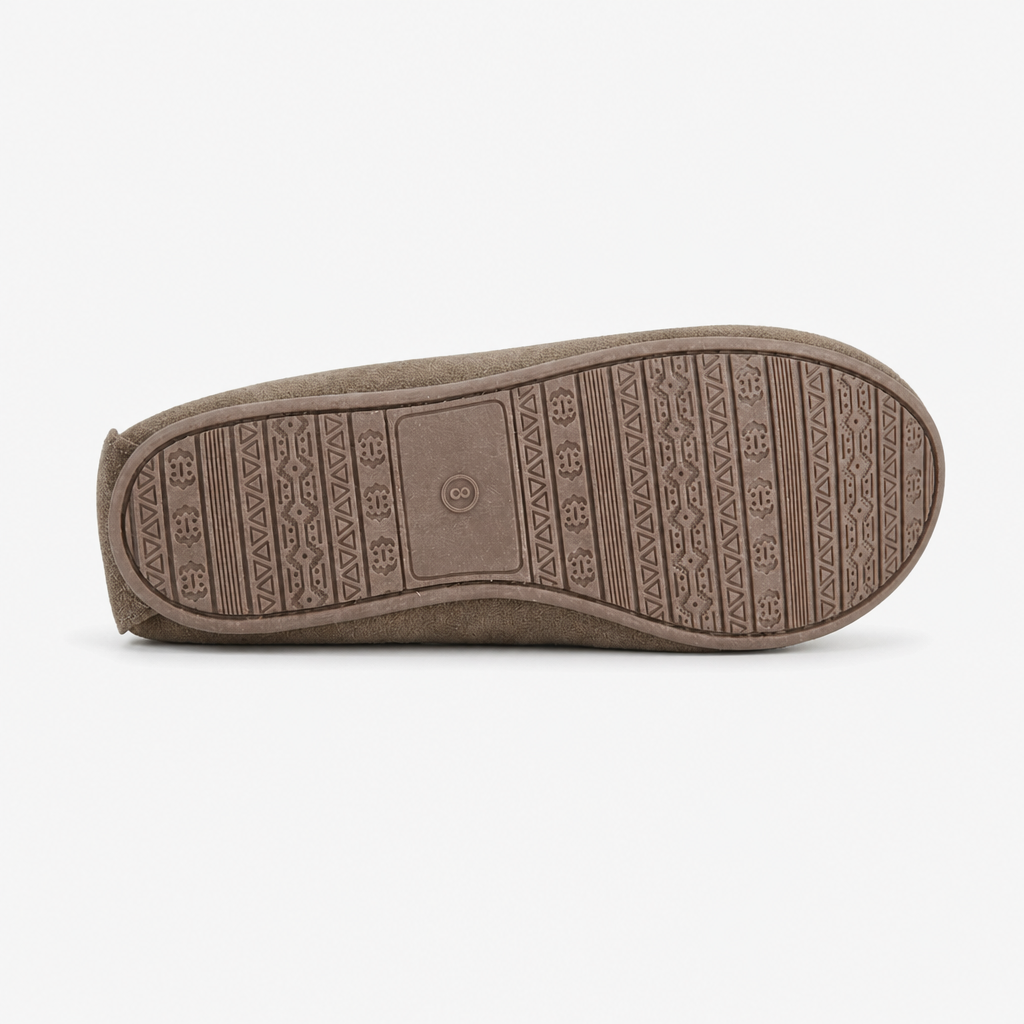 Mokkers BRUCE Mens Moccasin Slippers Taupe