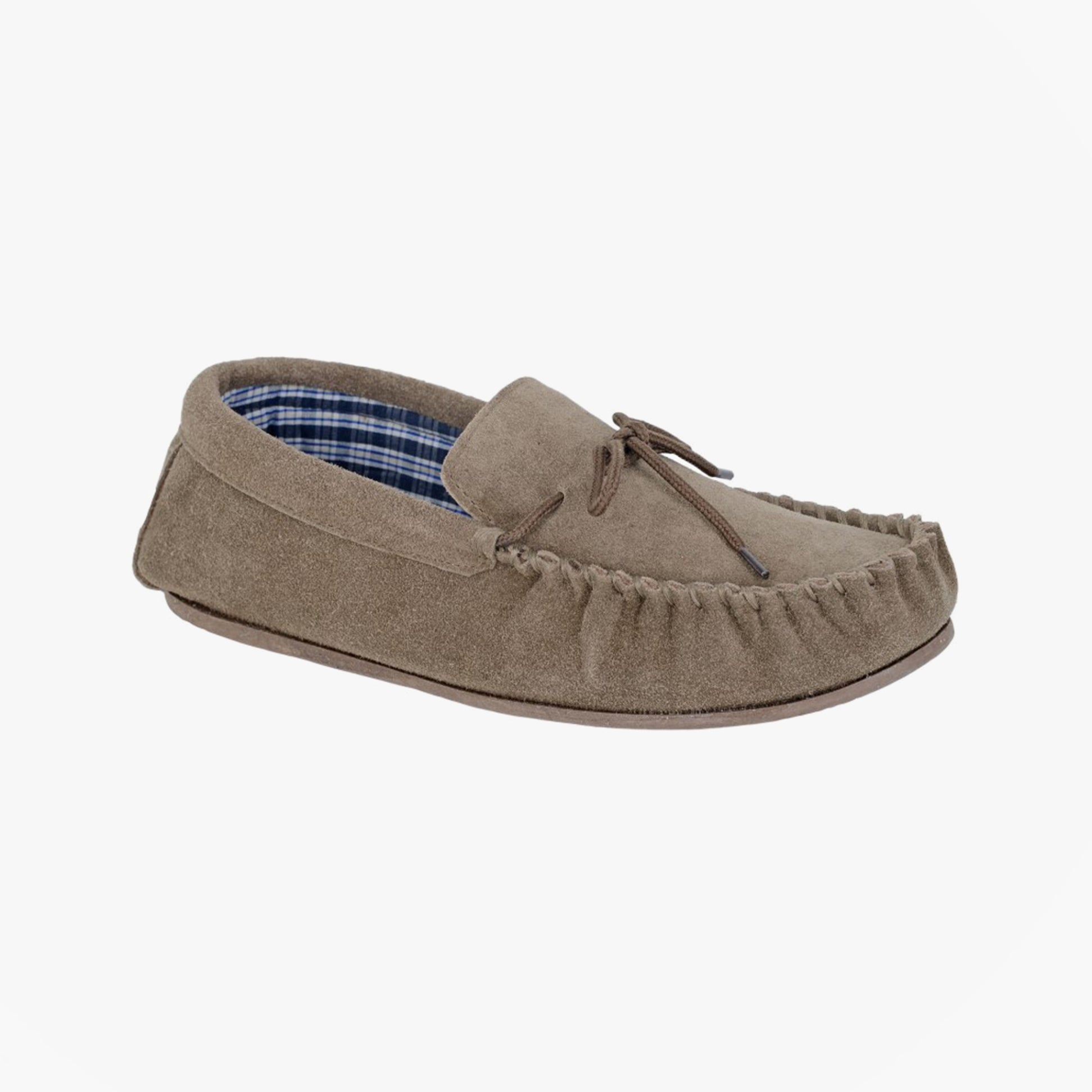 Mokkers BRUCE Mens Moccasin Slippers Taupe