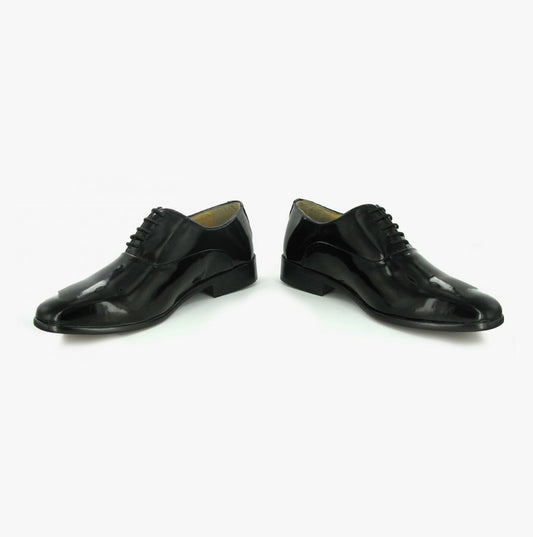 Montecatini Mens Patent Leather Evening Oxford Shoes Black