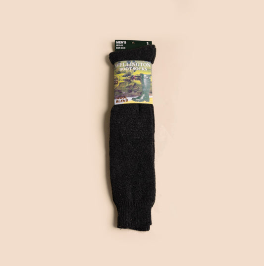 Mud Dogs 34SED013 Mens Wellington Boot Socks Black