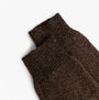 Mud Dogs Mens Welly Boot Socks Brown detail view showcasing thick wool blend fabric
