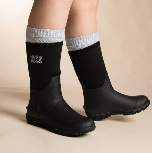 Mud Dogs 34SED060 Womens Wellington Boot Socks Light Blue