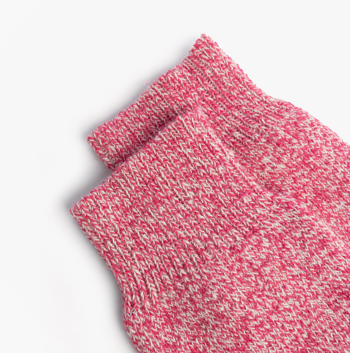Mud Dogs Womens Welly Boot Socks Pink detailed view showcasing the wool blend material and vibrant pink color.