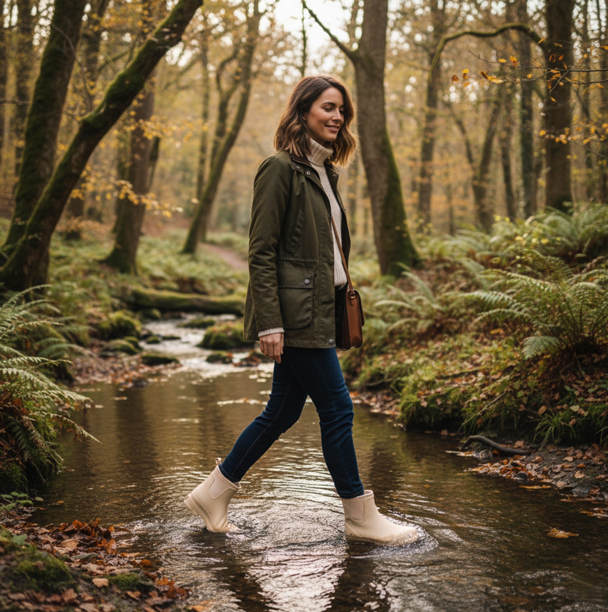 Mud Dogs BROOKE Women Wellington Boots Mushroom