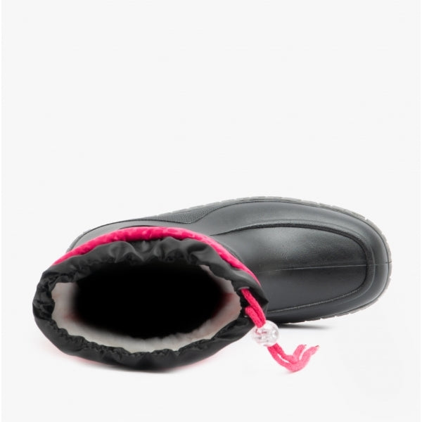 Mud Dogs NORDIC Womens Boots Black/Pink Leopard