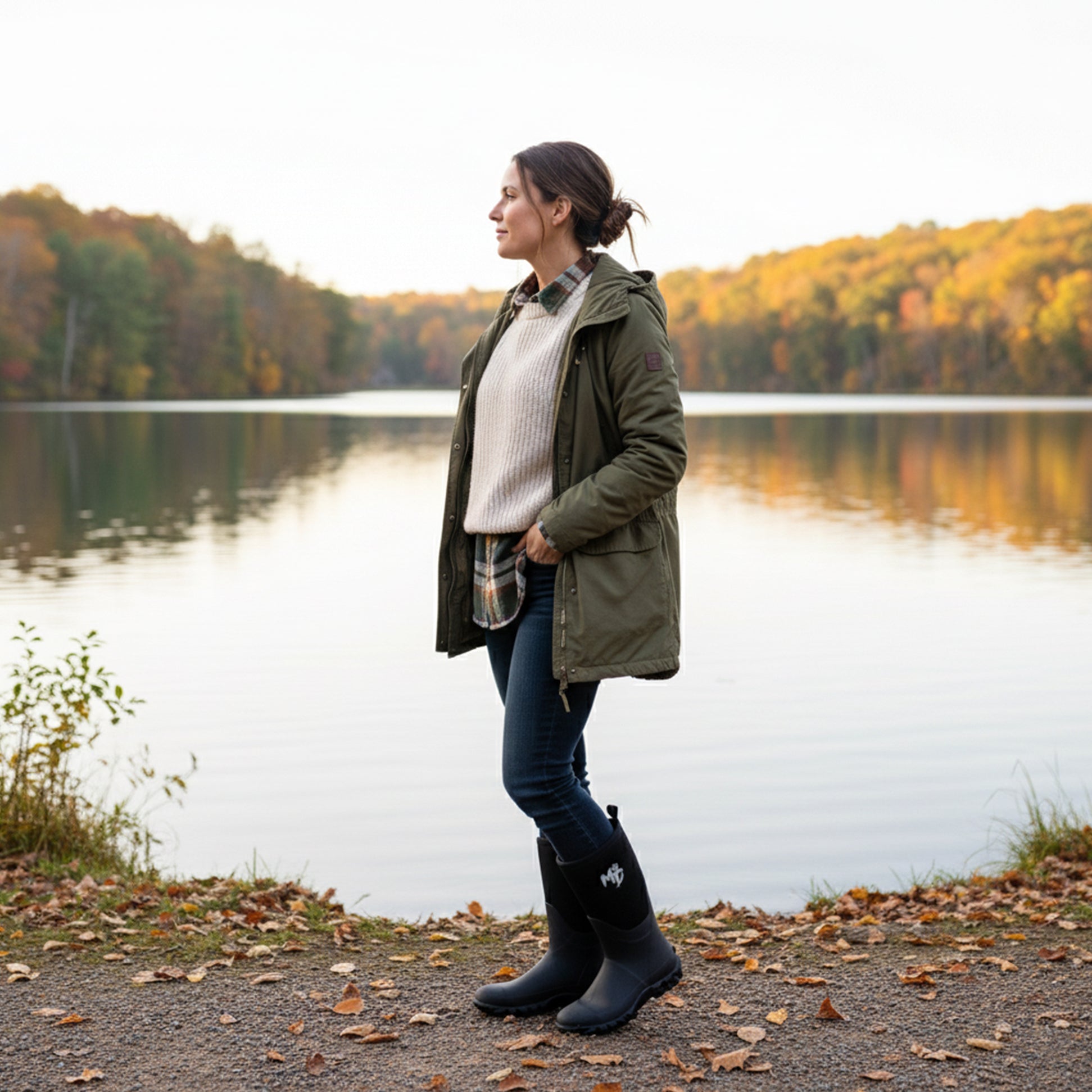 Mud Dogs RUTLAND MID Unisex Neoprene Wellies Black