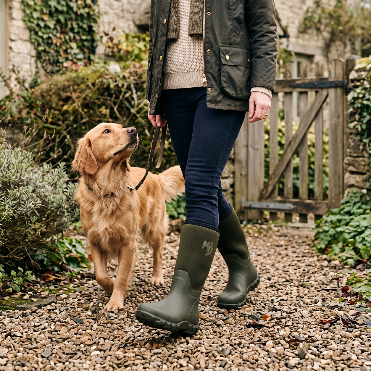 Mud Dogs RUTLAND MID Unisex Neoprene Wellies Olive